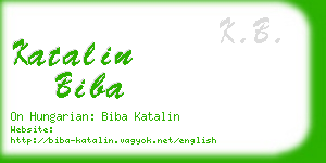 katalin biba business card